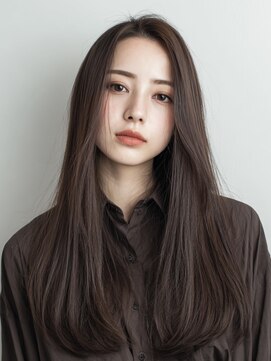 エダ 鎌倉(edA.) 小顔ロング#髪質改善#白髪ぼかし#鎌倉#40代#50代#グレージュ