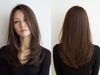 シュモレ ベイシティーの写真/自然な仕上がりの縮毛矯正で癖,うねりを抑えてしっとりまとまる髪に[稲毛海岸/縮毛矯正/髪質改善/白髪染め]