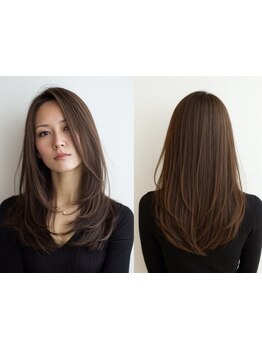 自然な仕上がりの縮毛矯正で癖,うねりを抑えてしっとりまとまる髪に[稲毛海岸/縮毛矯正/髪質改善/白髪染め]