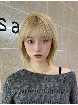 サンドパールス 仙台店(sand PALCE) 髪質改善/大人ガーリー/似合わせカット/ショートボブ前髪/仙台