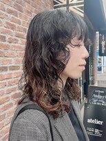 オーガニック アトリエ 大宮(organic+atelier)&nbsp;ミディアムパーマくせ毛風パーマボブパーママッシュボブパーマ
