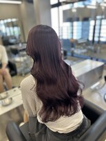ペレ 原宿(PELE)&nbsp;ダークパープルナチュラルショート夏のヘアアレンジ原宿