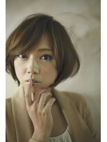 ブーケ(BOUQUET)&nbsp;「BOUQUET」外苑前　シースルーボブ　大人カジュアルのツヤ感