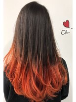 ノラ シンディ(NORA CYNDY)&nbsp;黒髪×オレンジグラデーションカラー☆