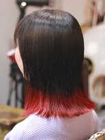 キミ(kimi) 【kimi自由が丘】裾ブリーチ × レッドカラー