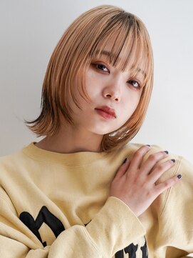 カライング(ing) 大人可愛い20代30代40代黒髪前下がりひし形小顔レイヤーボブ