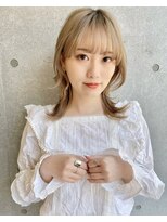 アッシュ 二子玉川店(Ash)&nbsp;ミディアムウルフ/デザインカラー/ハイトーンカラー/二子玉川