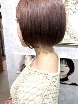 ダリー 菊水店(Dali) ピンクベージュ・ブリーチ・ハイトーン・ボブ