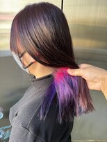 クレヴィア ヘア ビューティー(crevia hair beauty) インナーカラー×派手髪！紫とピンク
