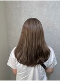サラ艶ロングストレート×ハイライト ベージュ/ブラウン/くすみ2