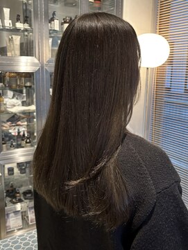 オーガニック リブ 川越(organic+live) 20代30代40代ブリーチなしオリーブグレージュ大人ロング