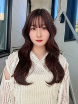 ロンドイディールバンダイ 新潟万代(Lond ideal) ローレイヤーのウェーブ巻き×チョコグレージュ