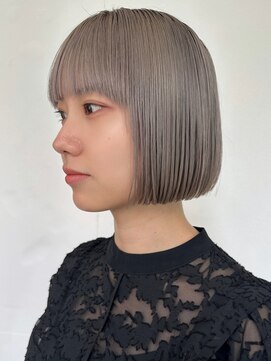 ハウ 心斎橋(how) 20代30代大人可愛いダブルカラーアッシュグレージュミディ