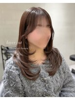 ロンドウル 熊本(Lond ulu) ウェーブミディアムメルティカラー×ブリーチなし韓国【熊本】