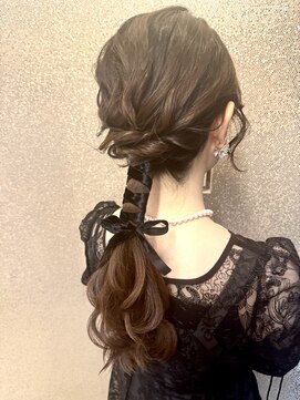 ヘアメイク マリア 福岡天神西通り(hair make MARIA) ポニーテールリボンアレンジ