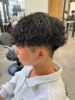 マッシュスパイラルパーマツイストスパイラル波巻きメンズ