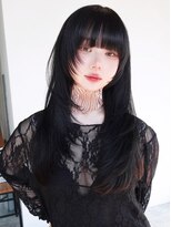 アルバム 池袋(ALBUM)&nbsp;ロング暗めカラー韓国ヘア顔周りレイヤー_F40697