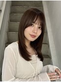 レイヤー/セミロングボブ髪質改善縮毛矯正白髪ぼかしショート
