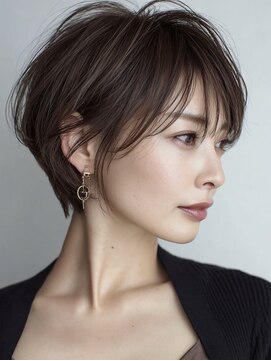 ハーツ(Heart's) 白髪ぼかし脱白髪染め似合わせショートボブ40代50代60代