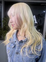 イエナ 渋谷(IENA)&nbsp;ルーツカラーエンドカラー金髪ケアブリーチオリーブグレー