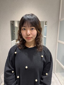 【柚衣】ミディアムパーマ