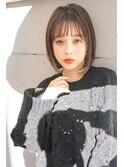#小顔黒髪クラゲヘアーオリーブグレーココアベージュ