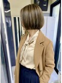 40代からのツヤ感ハイライトボブ