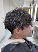 波巻きパーマ