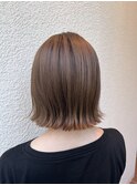 ナチュラルボブ×ベージュ×大人ショートボブ 20代30代40代50代