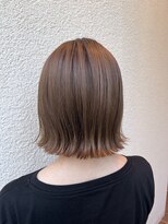 エルサフィロ ヨドヤバシ(el zafiro yodoyabashi)&nbsp;ナチュラルボブ×ベージュ×大人ショートボブ 20代30代40代50代