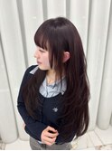 ココアラベンダー/レイヤーロング/ハイレイヤー/顔まわり