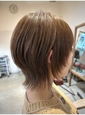 ウルフボブ×ベージュカラー♪