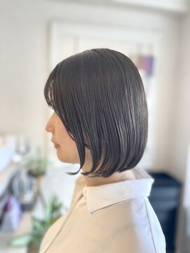 ヴィフ ヘアアンドデザイン(Vif hair&design) 結べるレイヤーボブ×寒色系グレージュ