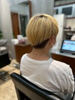 アル 日野(AL)&nbsp;ミルクティーブロンド/ダークブルー/デジタルパーマ/日野