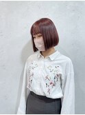 似合わせ切りっぱなしボブ×夏カラー×春カラー透明感ヘア