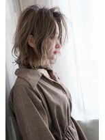 lume 経堂【ルーム】【10月下旬オープン（予定）】&nbsp;★くびレイヤーエモージュ斜めバング グレージュカラー