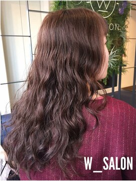 ダブル アンダーバー サロン(W_SALON) 【W_SALON 河原町】ピンクブラウン/低温デジパ