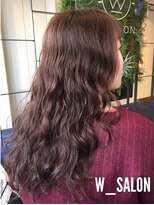 ダブル アンダーバー サロン(W_SALON) 【W_SALON 河原町】ピンクブラウン/低温デジパ