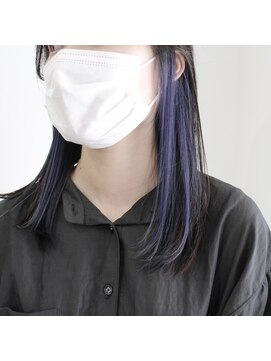 デコヘアーフラッペ(DECO HAIR frappe) インナーカラー ネイビー