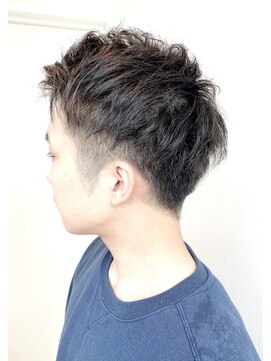ステア ケース(stair case) メンズ ショート ツーブロック ポイントソフトパーマ