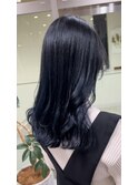10代20代30代大人かわいい韓国風ブルーブラックヨシンモリヘア