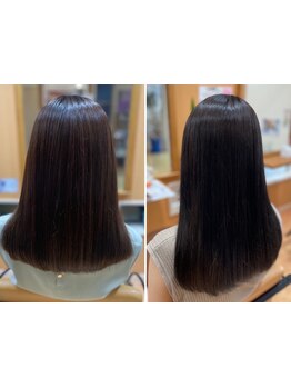 繰り返す度に髪が変わる☆通って実感、やめられない方続出◎な手触りとサラっと纏まるストレスフリーな髪