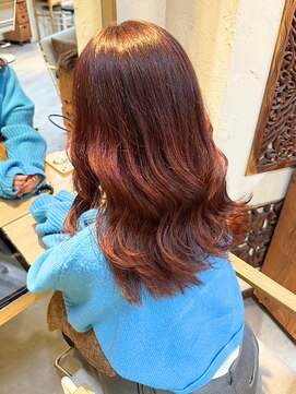 ヘアリゾート粋 ウナム 新宿東口店(enam) 艶髪カラー/セミロング/ウェーブ