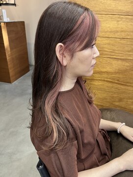 デイバイヘアーポケット(Day.by hair pocket) フェイスフレーミングカラー×ピンクベージュ