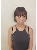 コンパクトボブ 切りっぱなしボブ ワイドバング