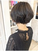 福山市Caary10代20代30代40代大人女子春ふんわりショートパーマ