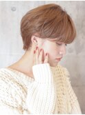 丸みショート・ボブ/丸顔/前髪あり/絶壁解消/20代/30代/長め