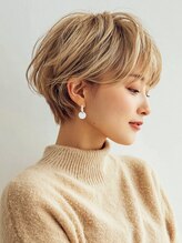 フレイムス ヘア アンド リラックス 高崎駅西口店(Frames hair&relax) 20代30代40代ナチュラル耳掛けハイトーンショートスタイル