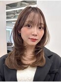 レイヤーカットミディアムレイヤー顔まわり銀座ハイレイヤーボブ