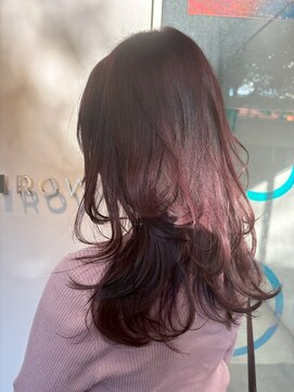 イロウ 山口どうもん店(IROW) ダブルカラー/ミディアムレイヤー/グレージュ/ブリーチなし